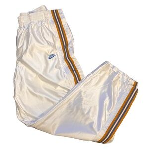 Nike Supreme Clothing Men’s Side Tear Away Pants White Yellow Blue Large
